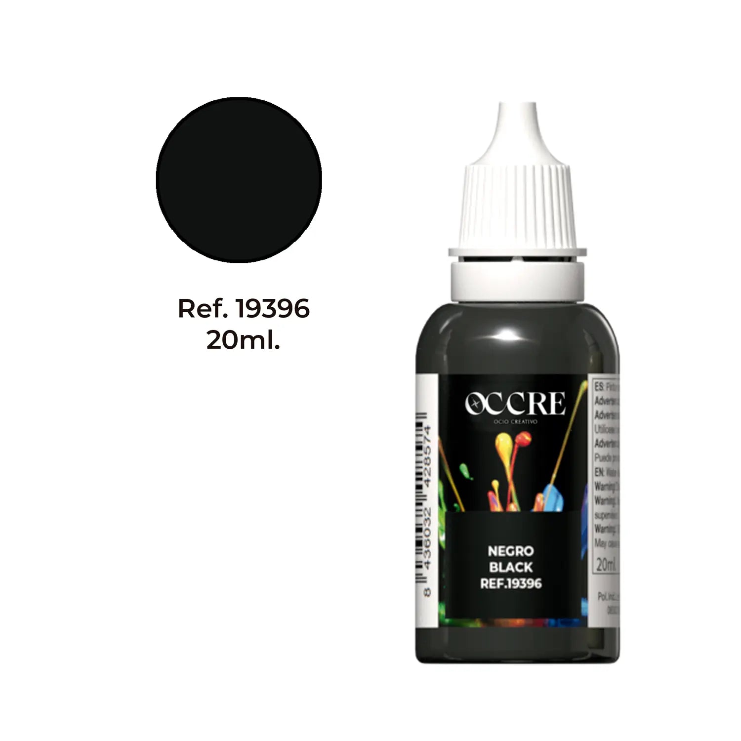 occre-pittura-acrilica-nero-20-ml-all-acqua-per-modellismo image 1