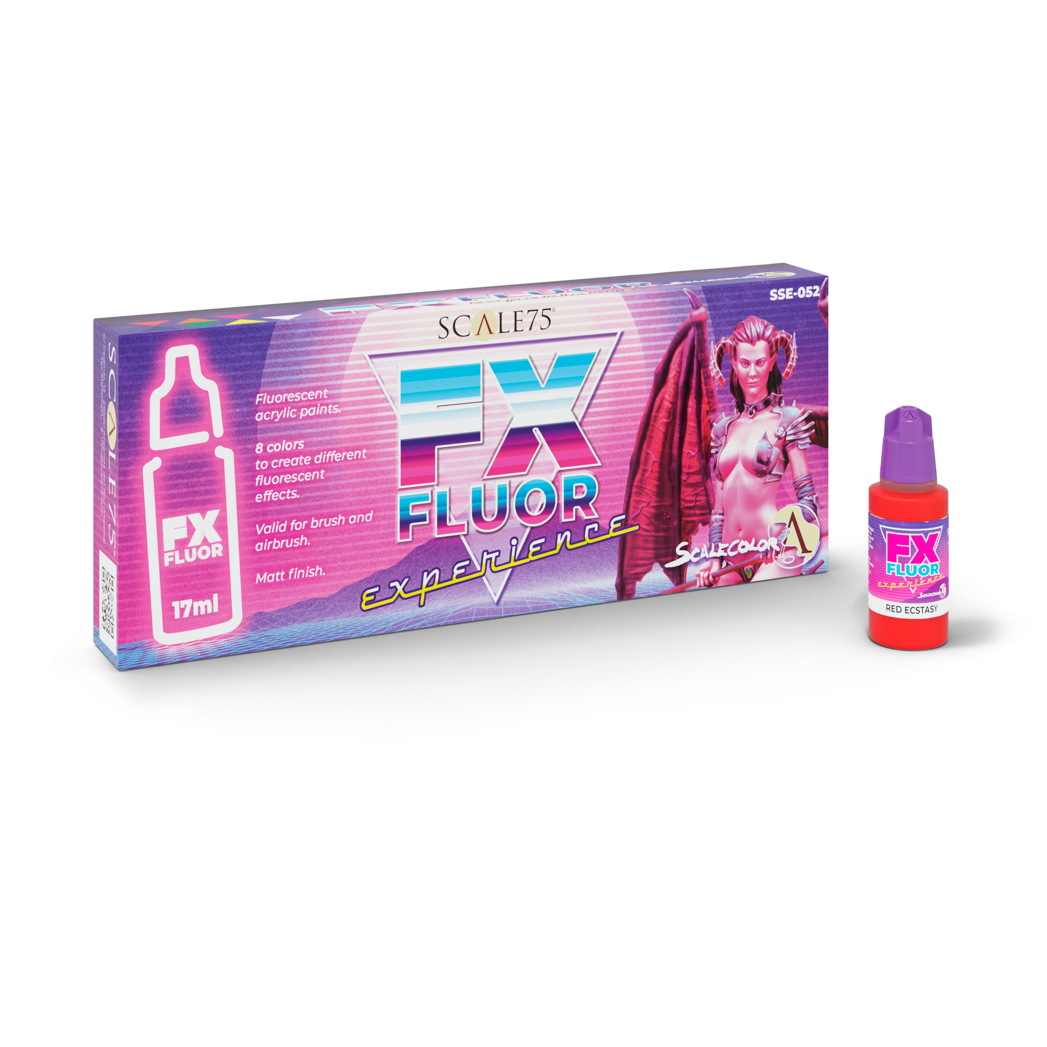 scale75-fx-fluor-experience-set-pitture-fluo-uv-per-pennello-e-aerografo image 1