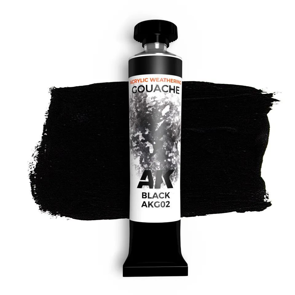 ak-interactive-black-ak-gouache-colore-gouache-nero-per-modellismo image 1