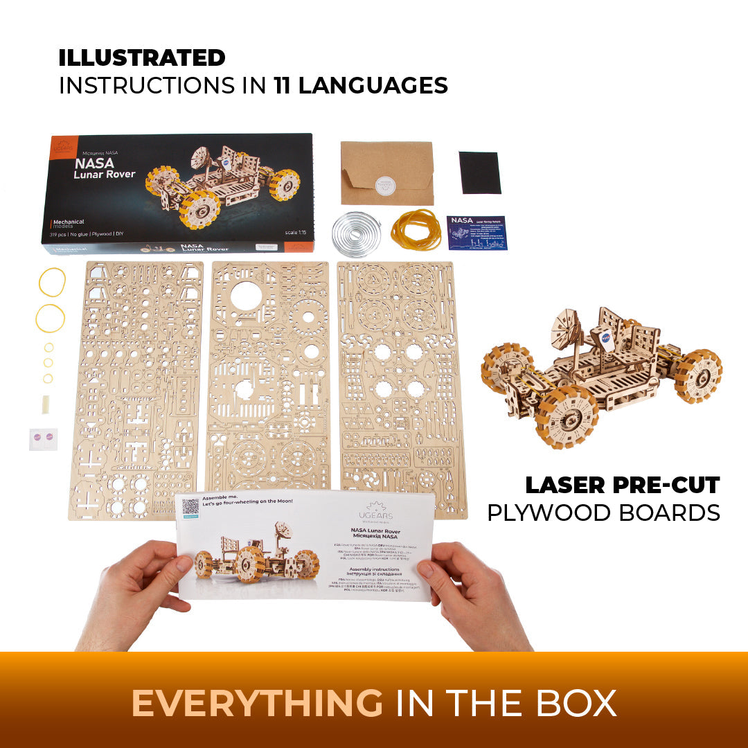 ugears-nasa-lunar-rover-kit-modellismo-legno-3d image 5