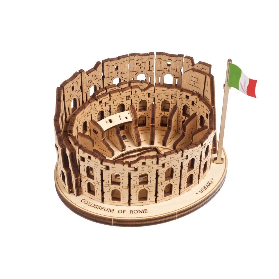 ugears-colosseo-di-roma-modello-3d-in-legno-da-costruire image 1