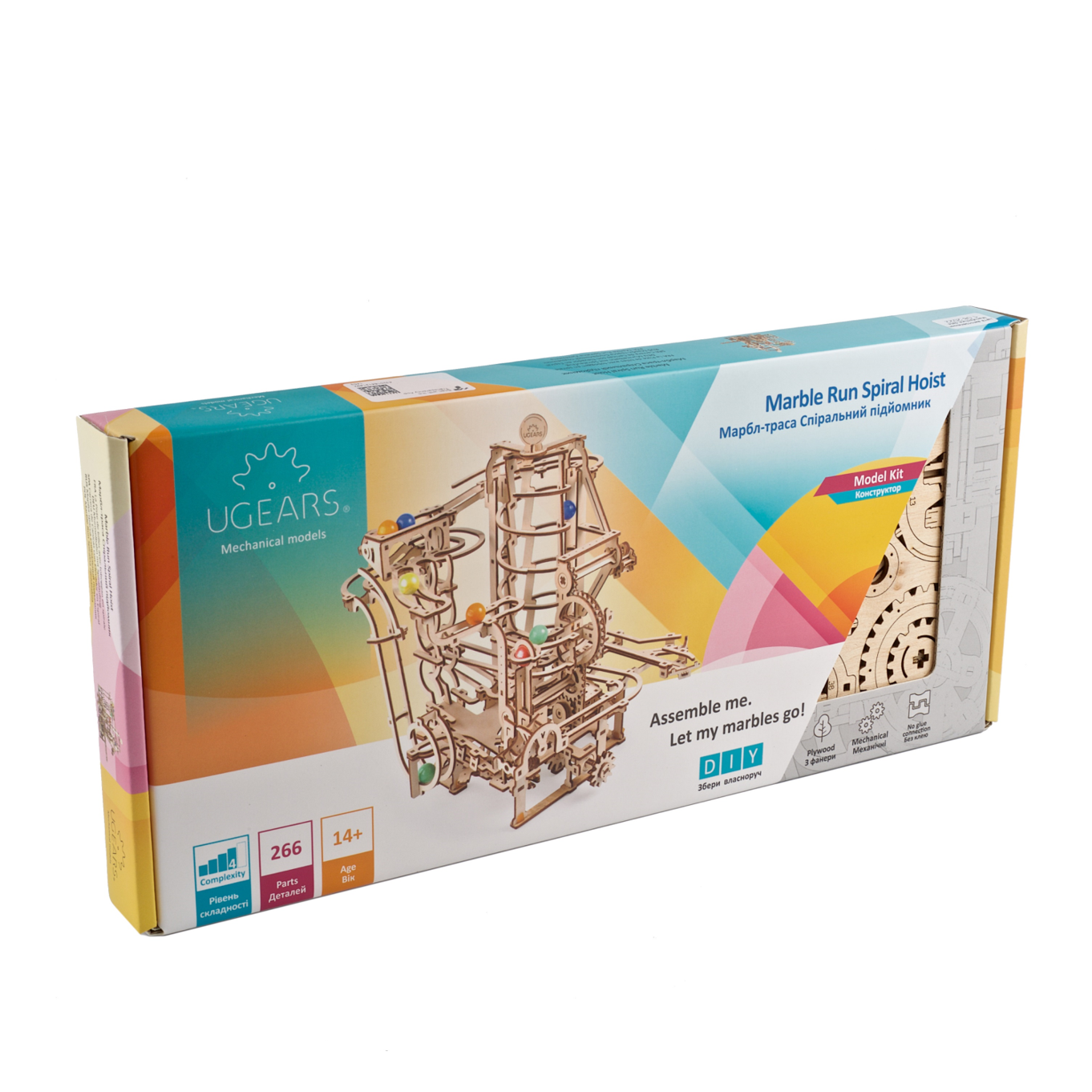 ugears-marble-run-spiral-hoist-kit-di-modellismo-meccanico-in-legno image 5