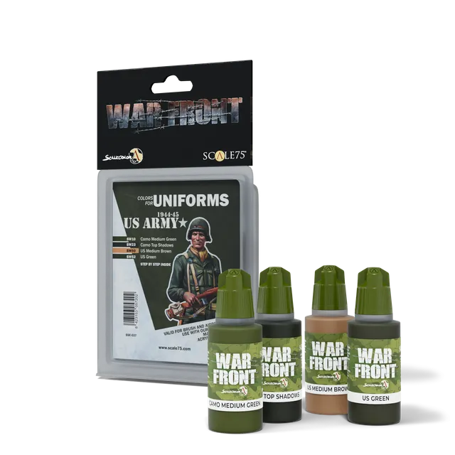 scale75-warfront-colors-for-uniforms-us-army-1944-1945-set-4-pitture-acriliche-1 image 1