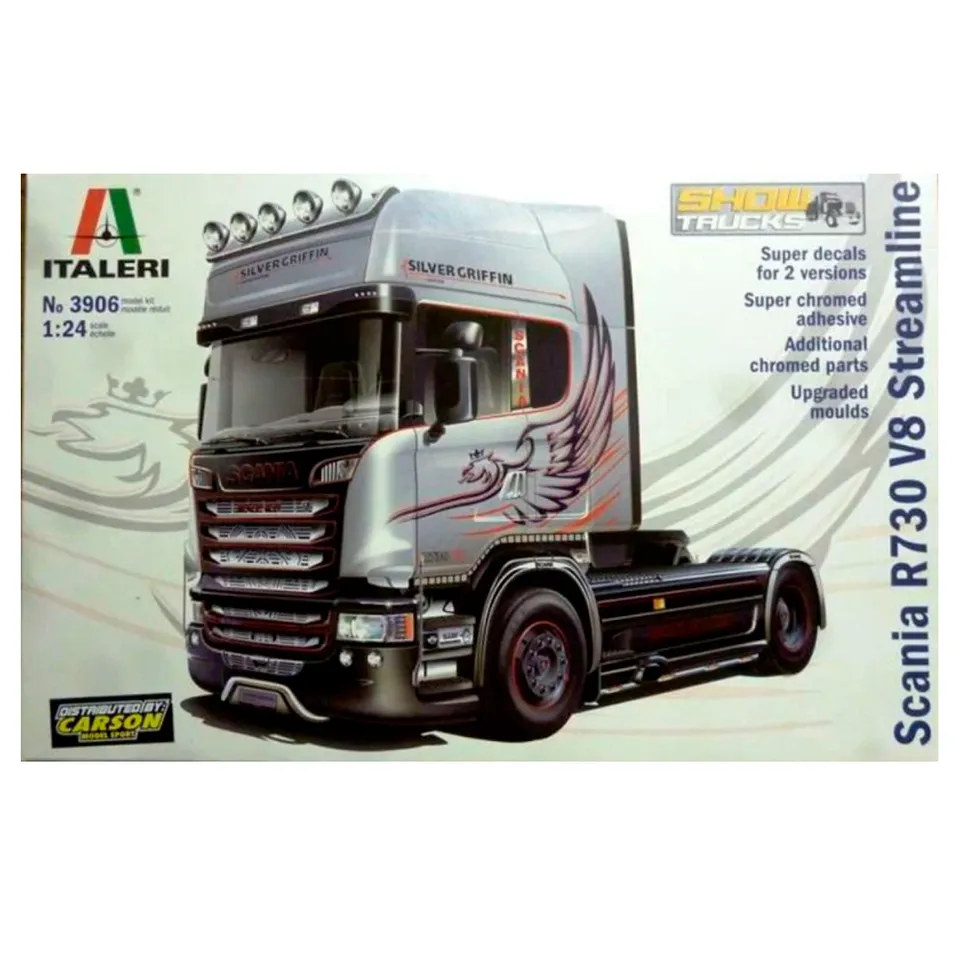 ak-interactive-1-24-scania-r730-v8-streamline-silver-griffin-kit-di-modellismo image 1
