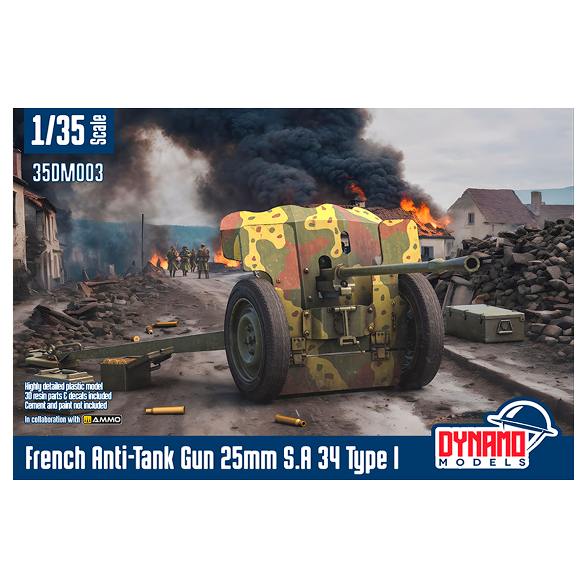 ak-interactive-1-35-french-anti-tank-gun-25mm-s-a-34-type-i-standard-version image 1
