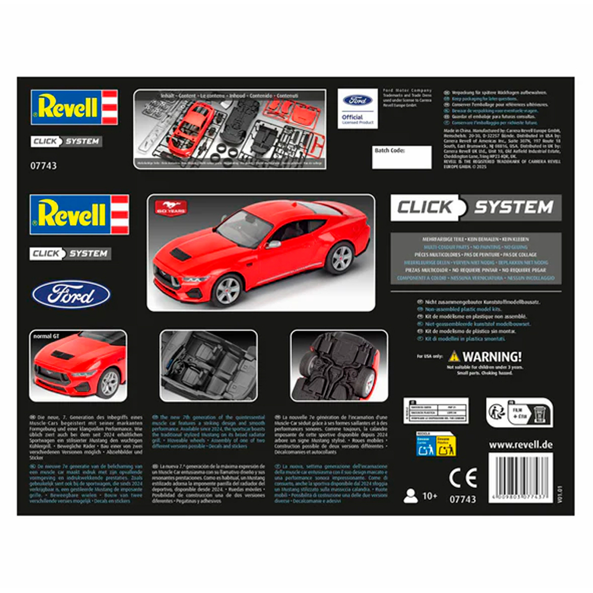 ak-interactive-1-25-2024-ford-mustang-gt-easy-click-kit-modellismo-facile image 7