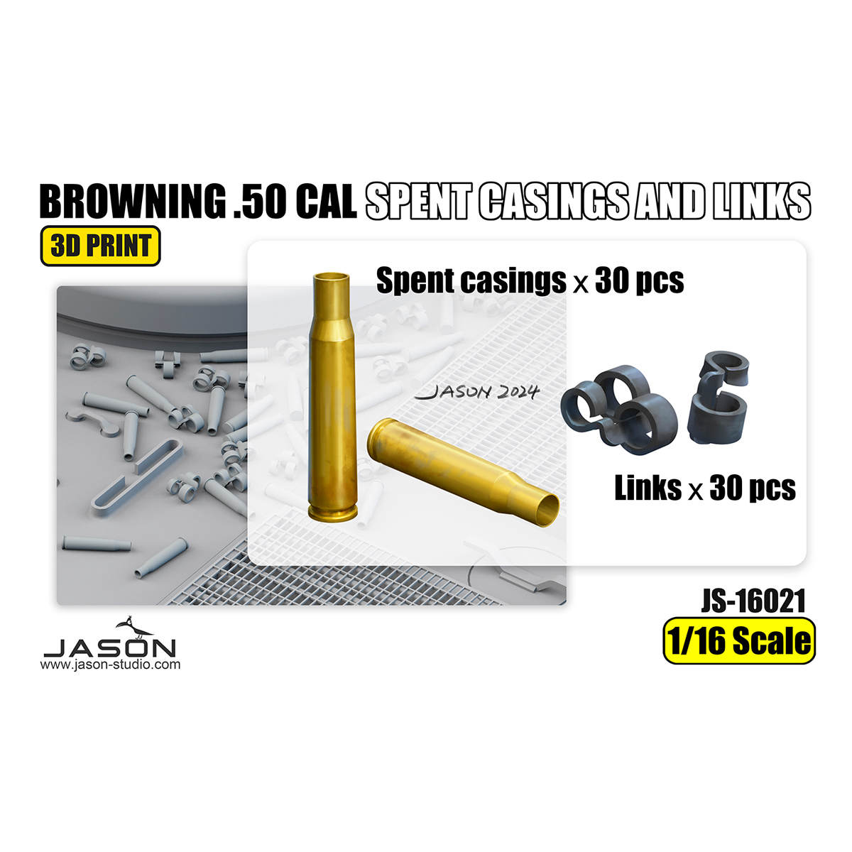 ak-interactive-1-16-browning-50-cal-spent-casings-and-links-dettagli-modellismo image 1