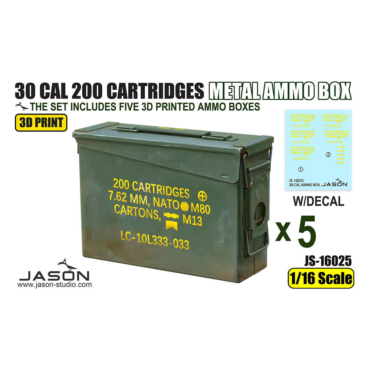 ak-interactive-1-16-scale-30-cal-200-cartridges-metal-ammo-box-scatola-di-munizi image 1