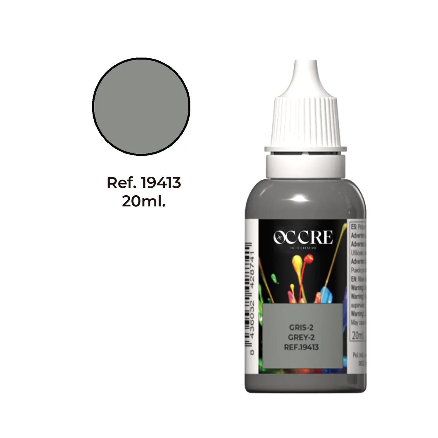 occre-vernice-acrilica-grigio-medio-20-ml image 1