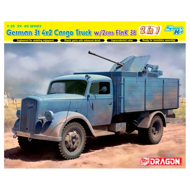 ak-interactive-autocarro-tedesco-3t-4-2-con-2cm-flak-38-2-in-1-scala-1-35-kit-mo image 1