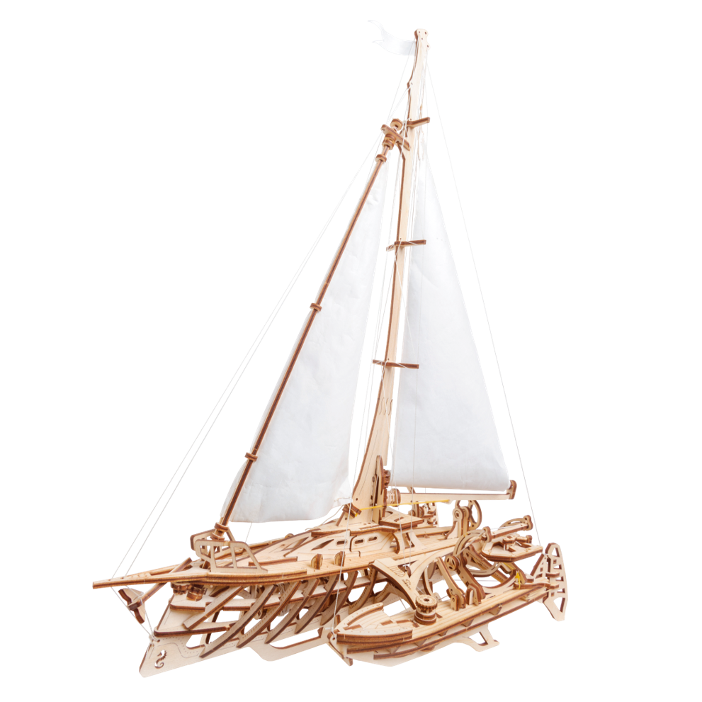 ugears-trimaran-merihobus-modellino-meccanico-in-legno-di-barca-a-vela-multiscro image 2