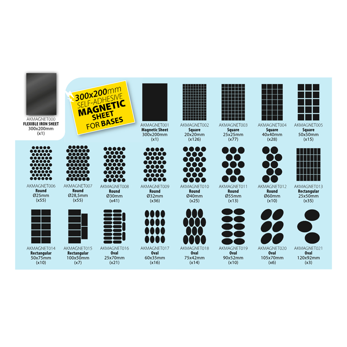 ak-interactive-imanes-rectangulares-para-peanas-25x50-mm-35-unidades-magneti-per image 3