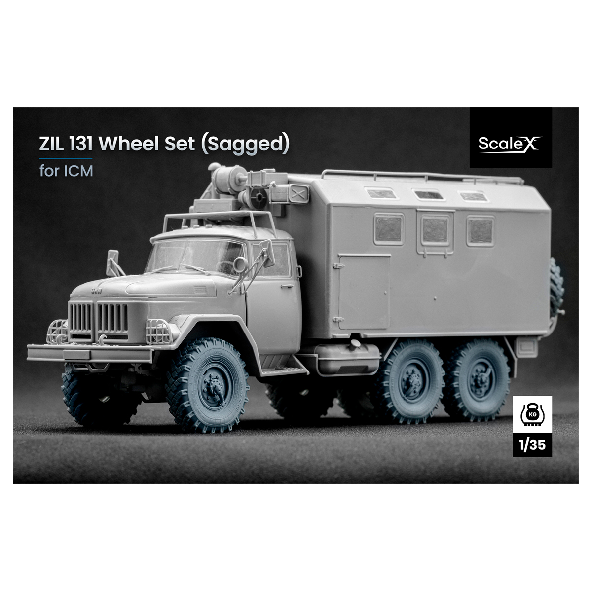 ak-interactive-zil-131-weighted-wheel-set-per-icm-1-35-set-ruote-zavorrate image 1