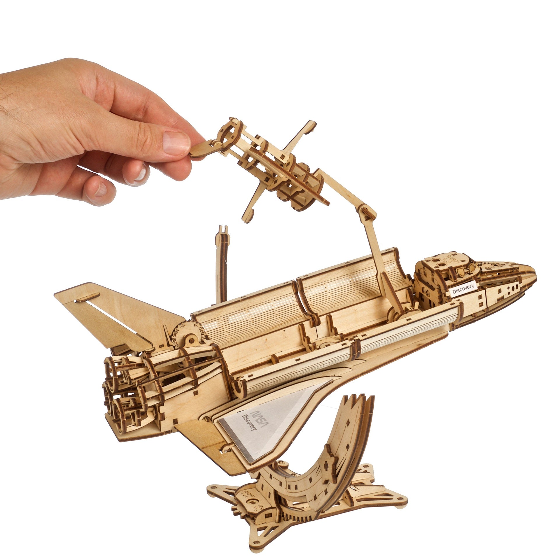 ugears-nasa-space-shuttle-discovery-kit-modellismo-legno image 4