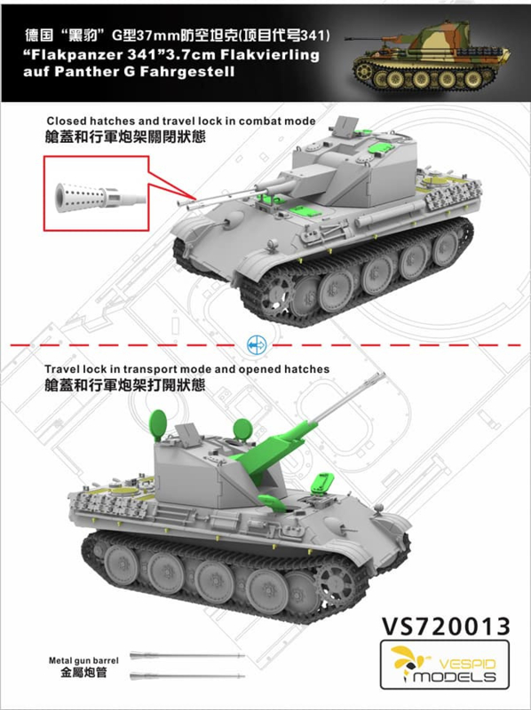 ak-interactive-flakpanzer-341-3-7cm-flakzwilling-auf-panther-g-kit-modellismo-sc image 2