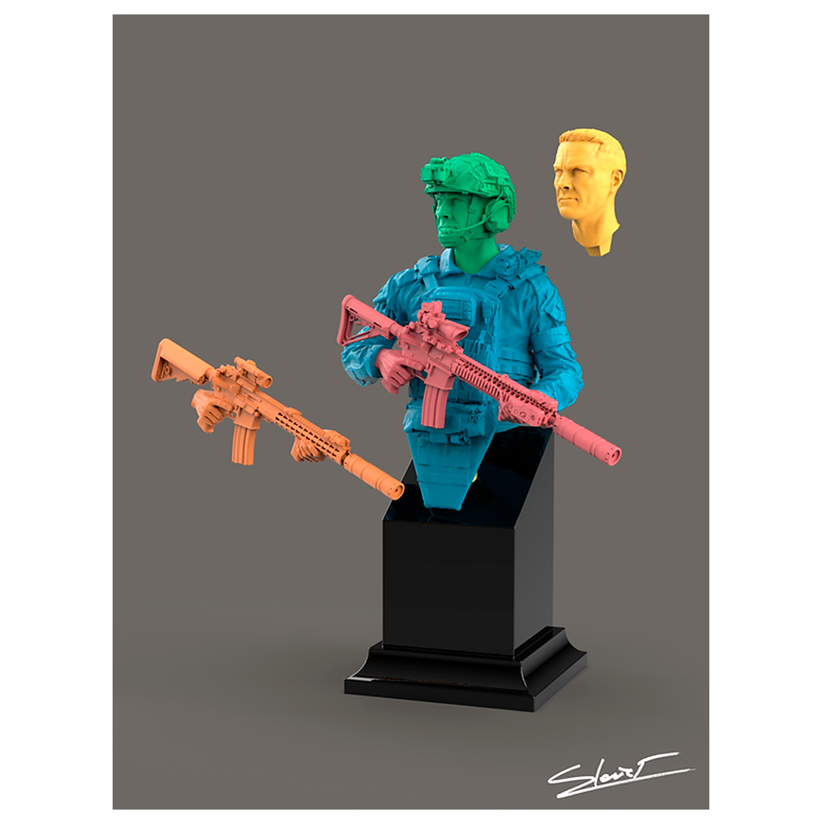 ak-interactive-ukrainian-soldier-busto-1-10-figura-da-dipingere image 4