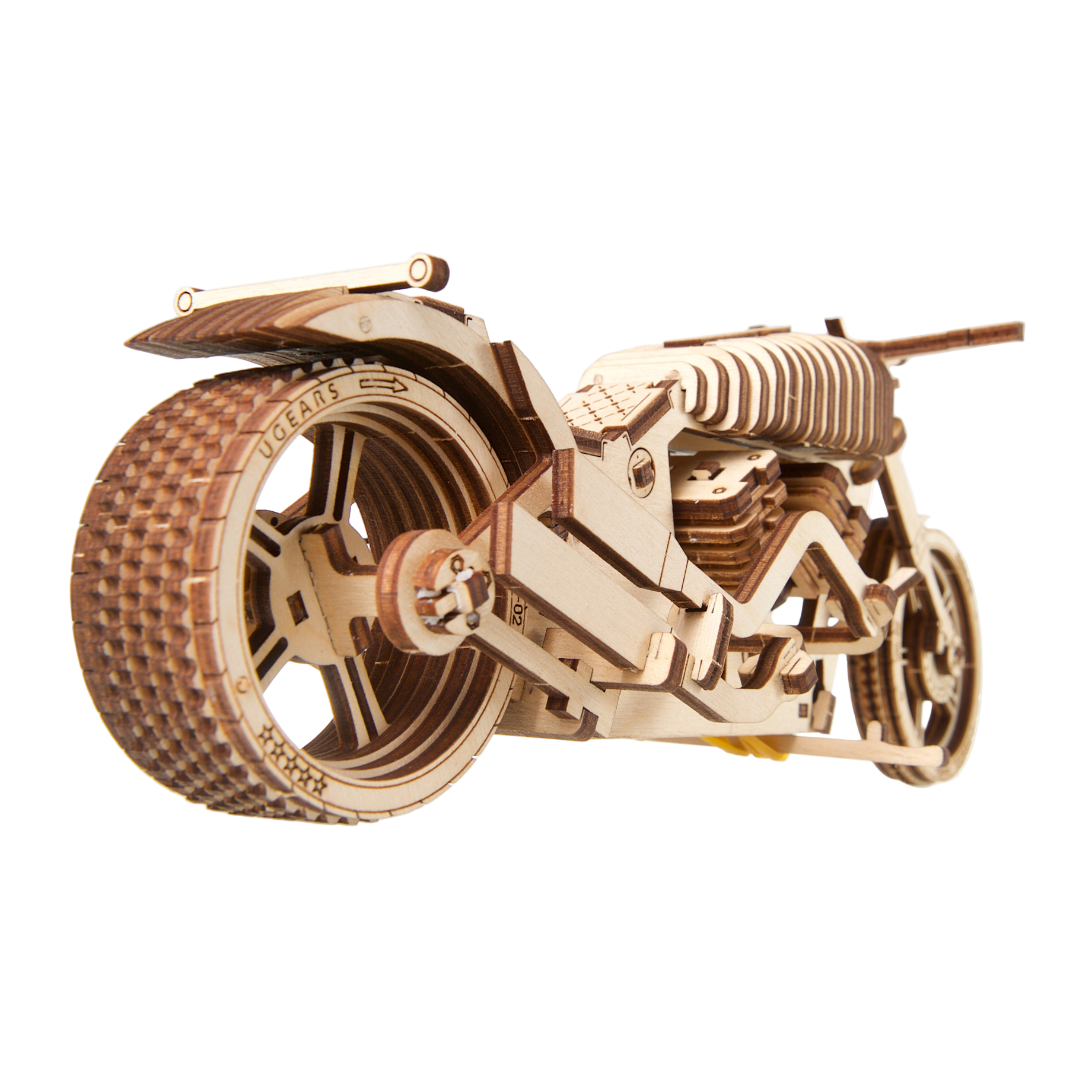 ugears-bike-vm-02-modellino-meccanico-in-legno-di-moto-cruiser-da-costruire image 3
