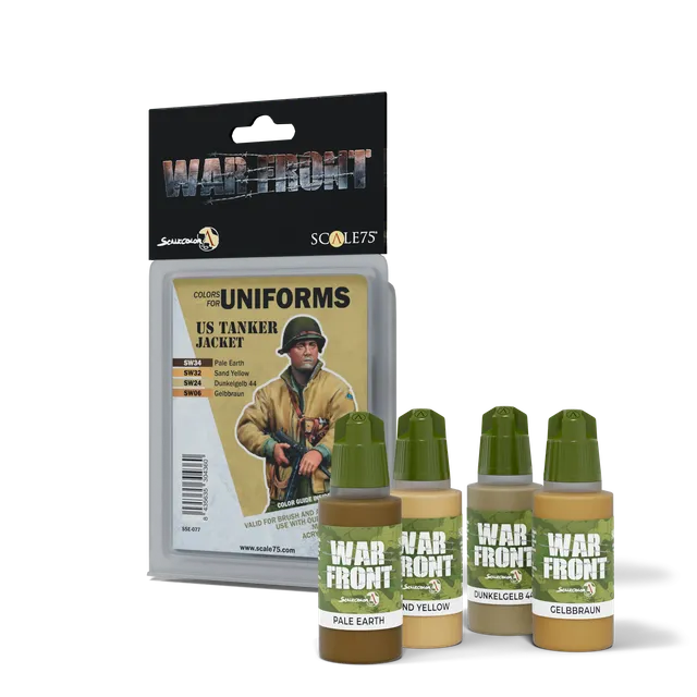 scale75-warfront-us-tanker-jacket-set-4-pitture-acriliche-opache-divise-wwii image 1