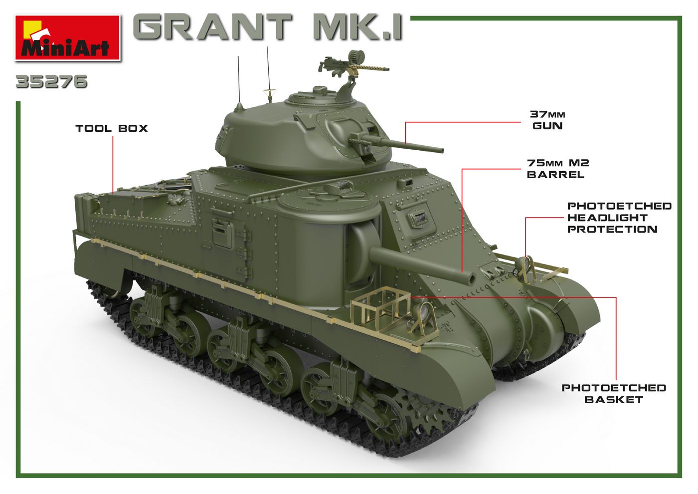 ak-interactive-1-35-grant-mk-i-kit-modellismo-carro-armato-inglese-da-costruire- image 2