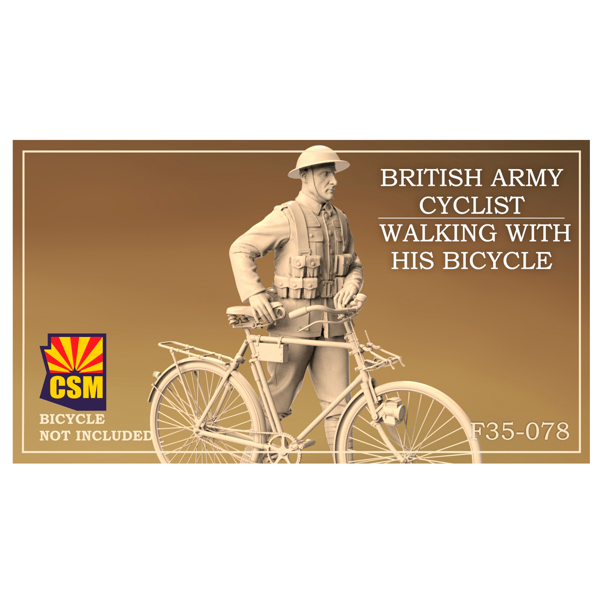 ak-interactive-1-35-british-army-cyclist-walking-with-his-bicycle-figura-in-scal image 1