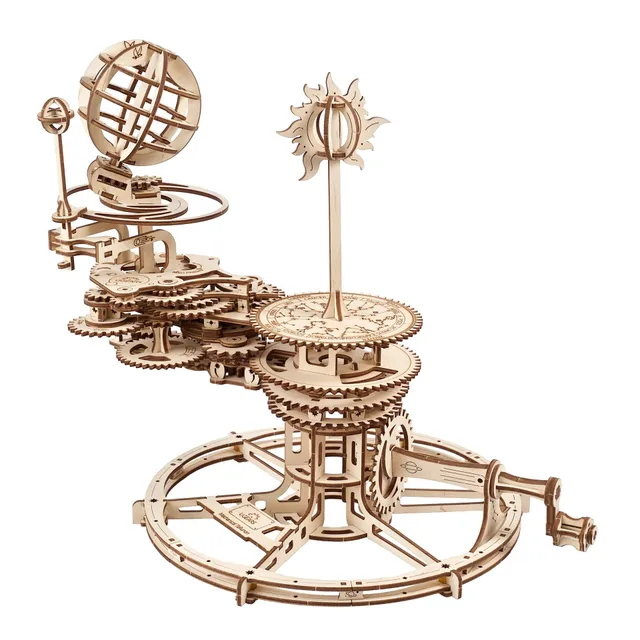 ugears-mechanical-tellurion-modello-meccanico-in-legno-sistema-sole-terra-luna image 1
