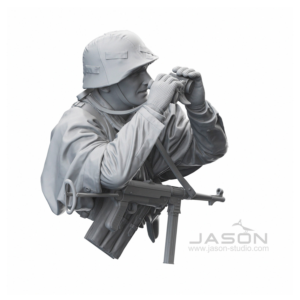 ak-interactive-wwii-german-field-commander-bust-1-10-busto-da-dipingere image 3