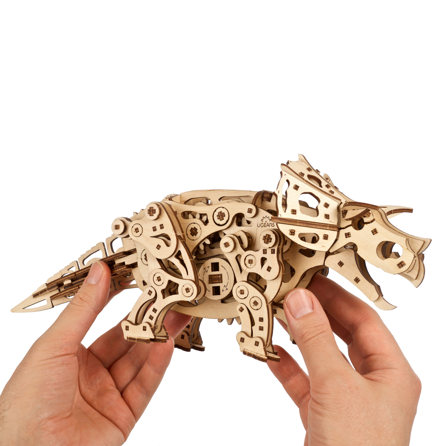 ugears-triceratops-dinosauro-meccanico-in-legno-da-costruire image 4