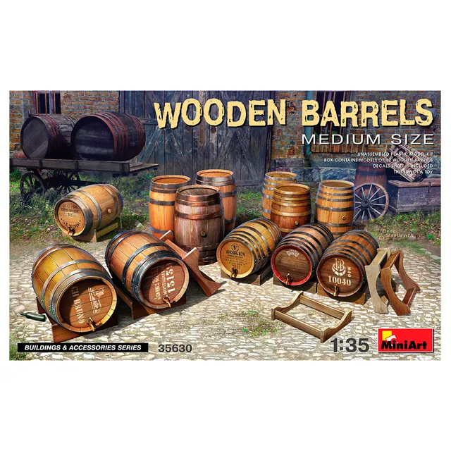 ak-interactive-botti-in-legno-medie-accessorio-diorama-1-35 image 1