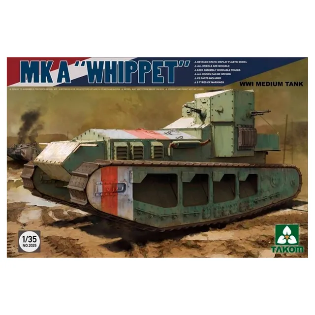 ak-interactive-1-35-mk-a-whippet-carro-armato-medio-wwi image 1