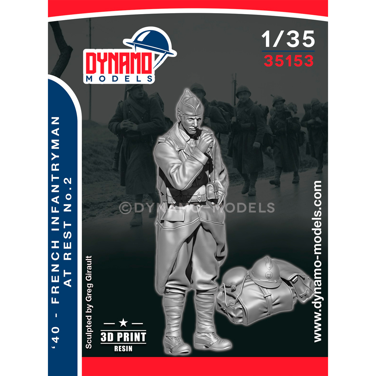 ak-interactive-1-35-french-40-infantryman-at-rest-no-2-figura-modellismo image 1