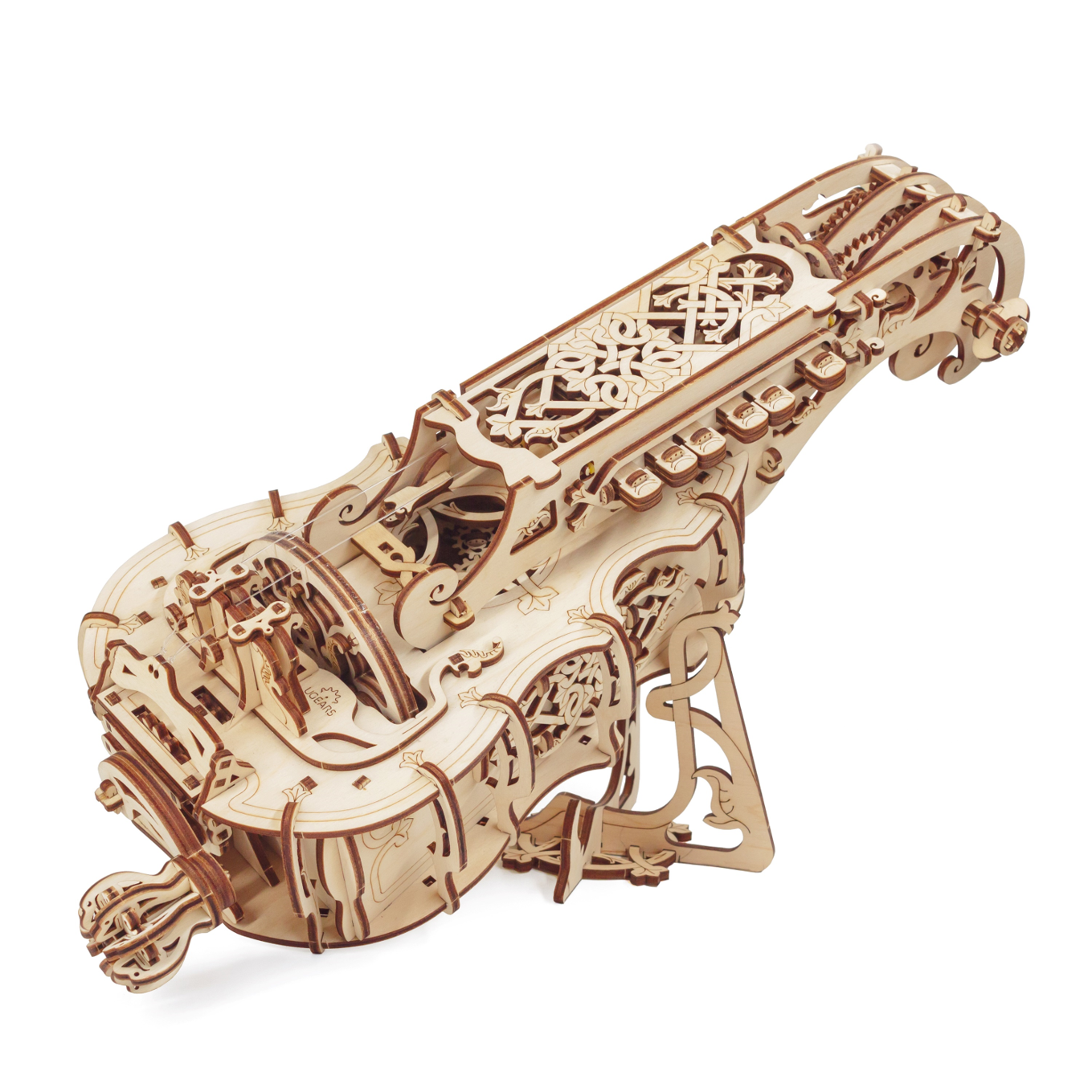 ugears-hurdy-gurdy-ghironda-meccanica-in-legno-strumento-funzionante image 1