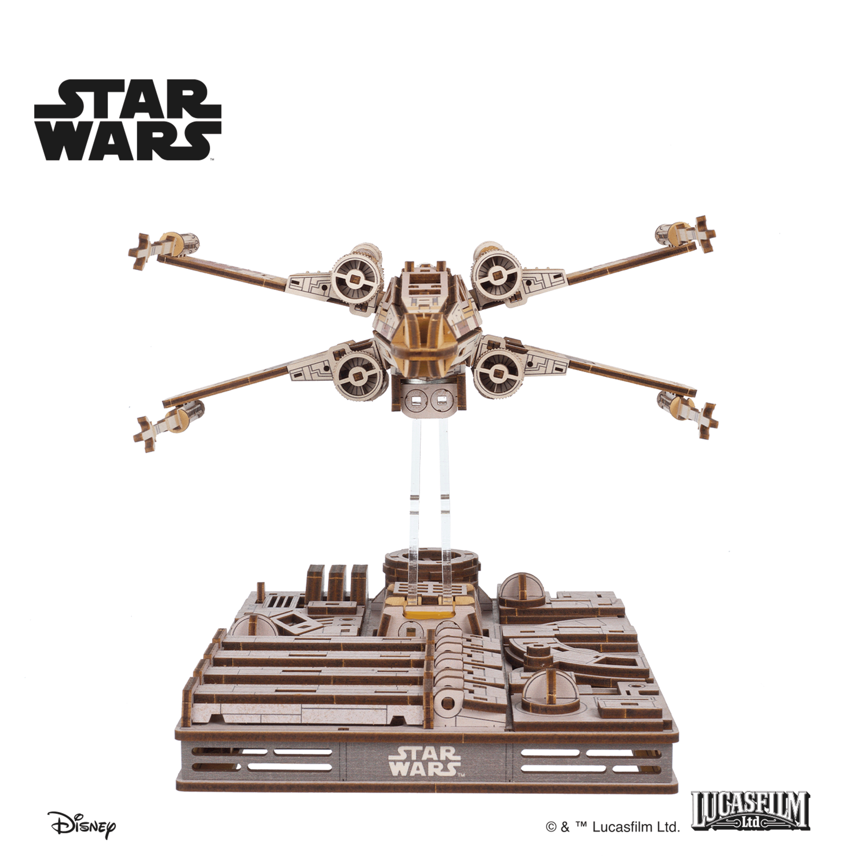 ugears-luke-skywalker-s-x-wing-starfighter-modellino-in-legno-della-serie-star-w image 2