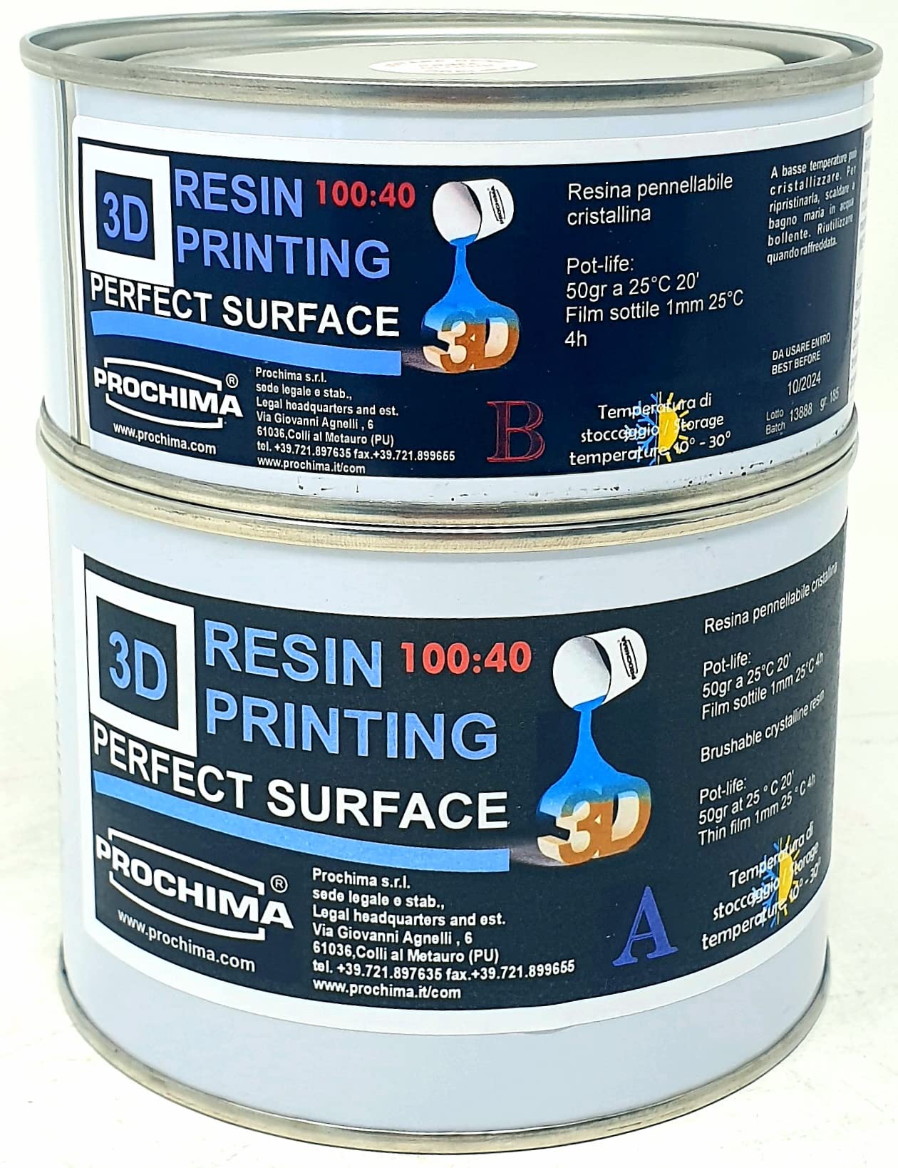 prochima-3d-resin-printing-trasparente-smalto-epossidico-bicomponente-650-g image 1