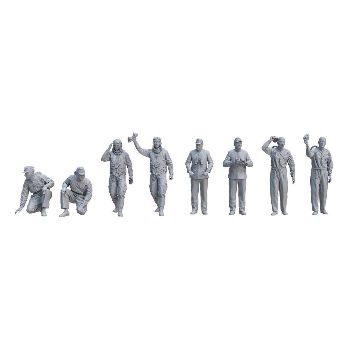ak-interactive-set-8-figure-in-resina-1-35-ijn-carrier-crew-pilots-officers image 2