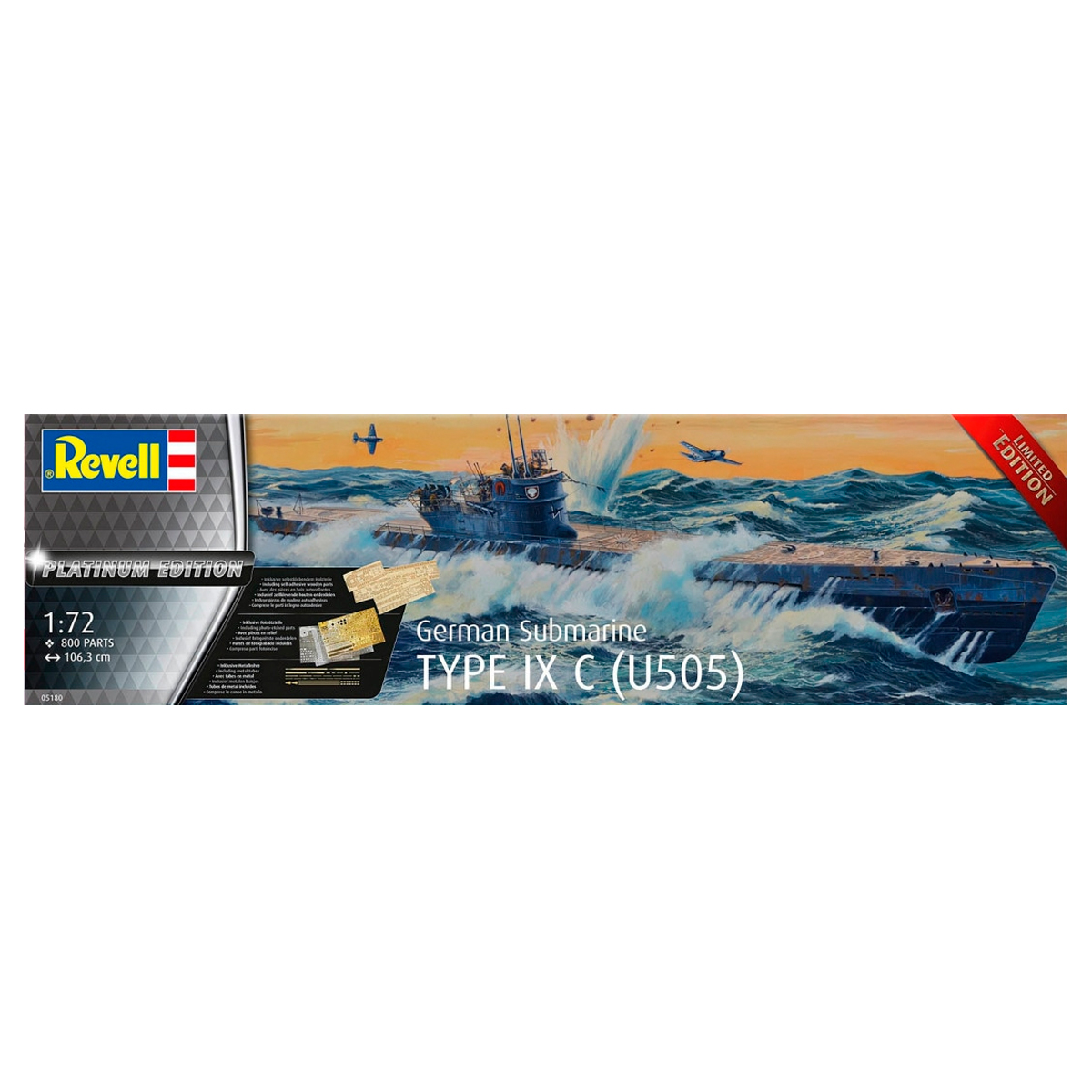 ak-interactive-german-submarine-type-ix-c-u505-platinum-edition-kit-modellismo-1 image 1