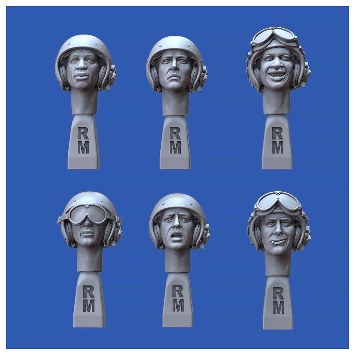 ak-interactive-u-s-tanker-vietnam-heads-1-35-set-di-teste-in-resina image 2