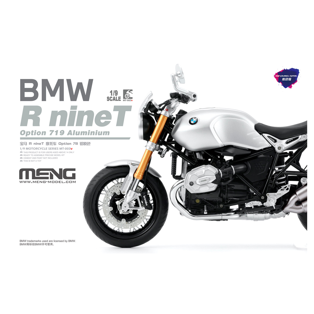 ak-interactive-bmw-r-ninet-option-719-alluminio-edizione-pre-colorata-scala-1-9 image 1