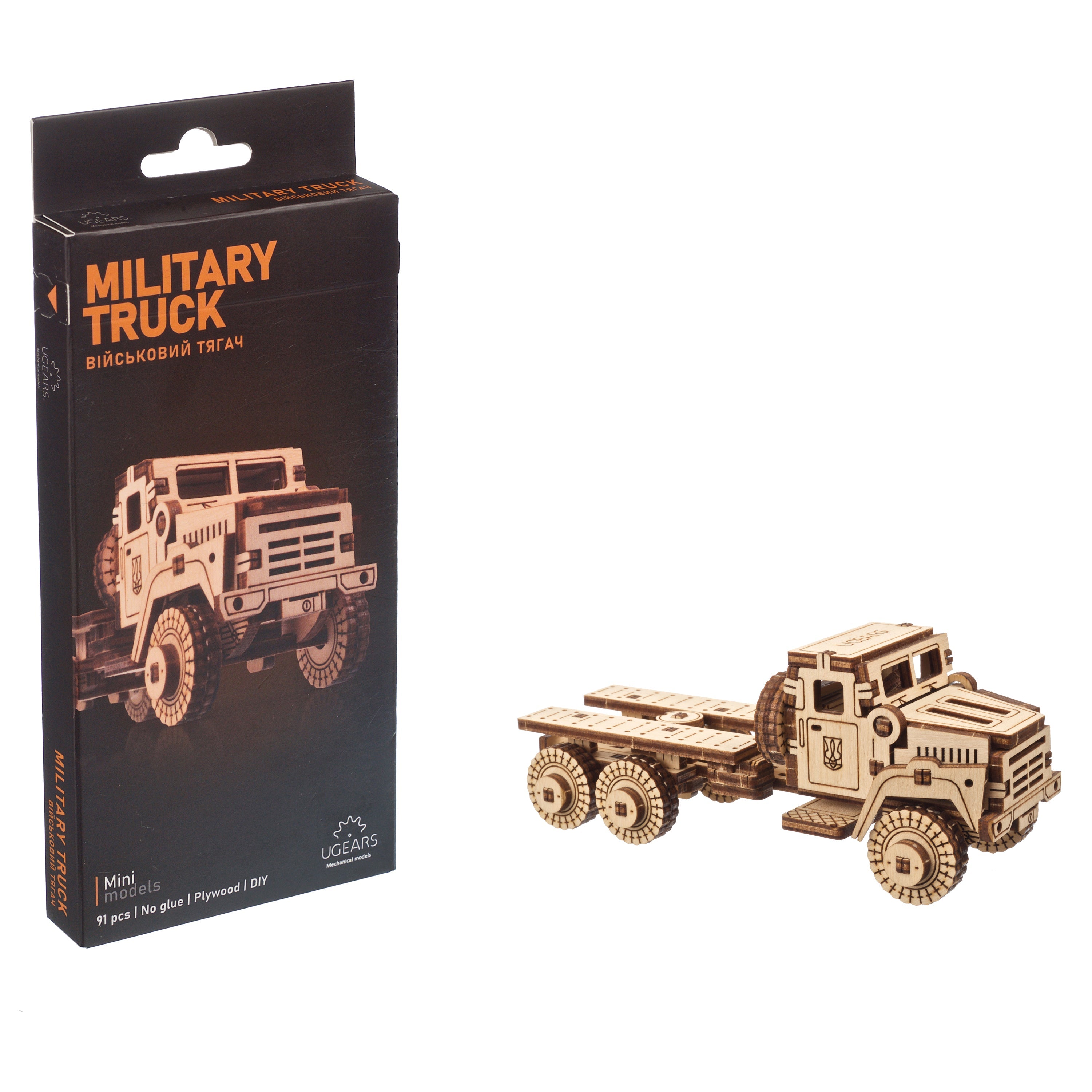 ugears-military-truck-kit-di-modellismo-in-legno-camion-militare-a-tre-assi image 4