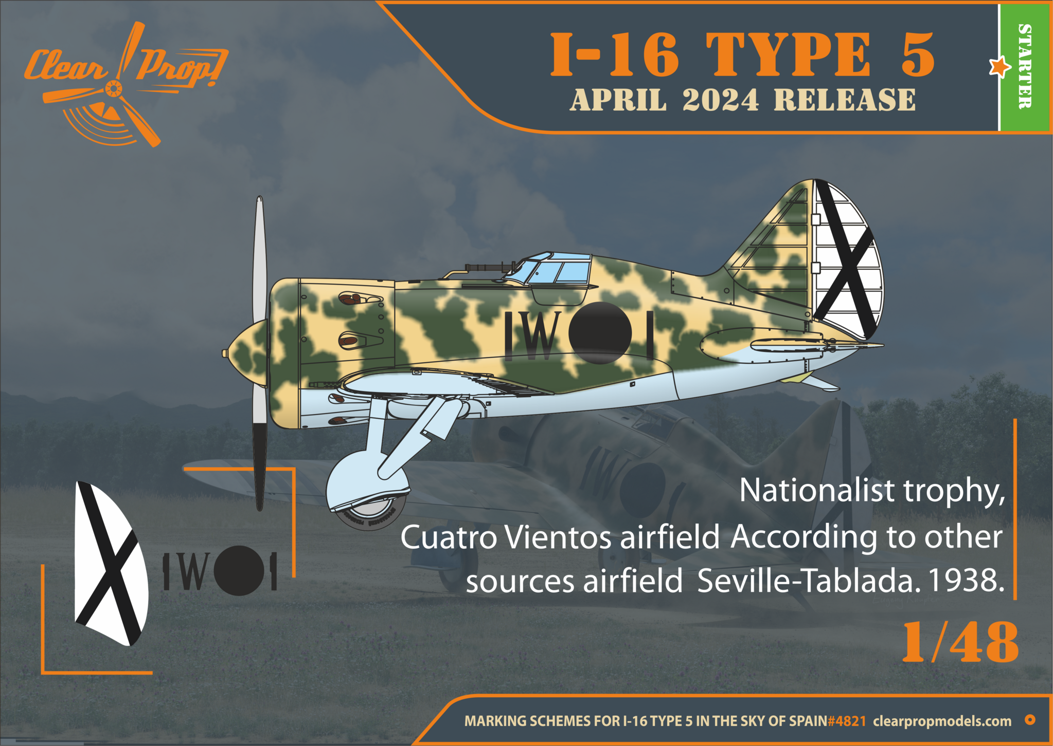 ak-interactive-1-48-i-16-type-5-early-in-the-sky-of-spain-kit-modellismo-aereo-i image 3