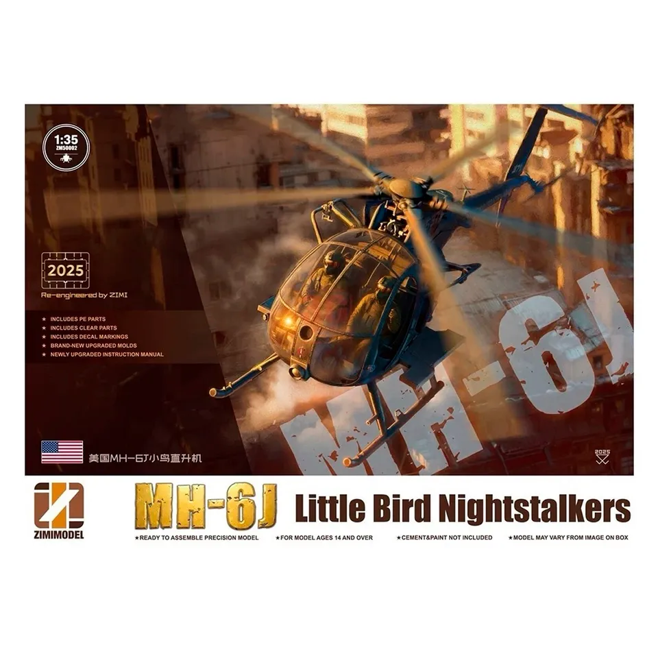 ak-interactive-1-35-mh-6j-little-bird-nightstalkers-kit-elicottero-da-costruire- image 1