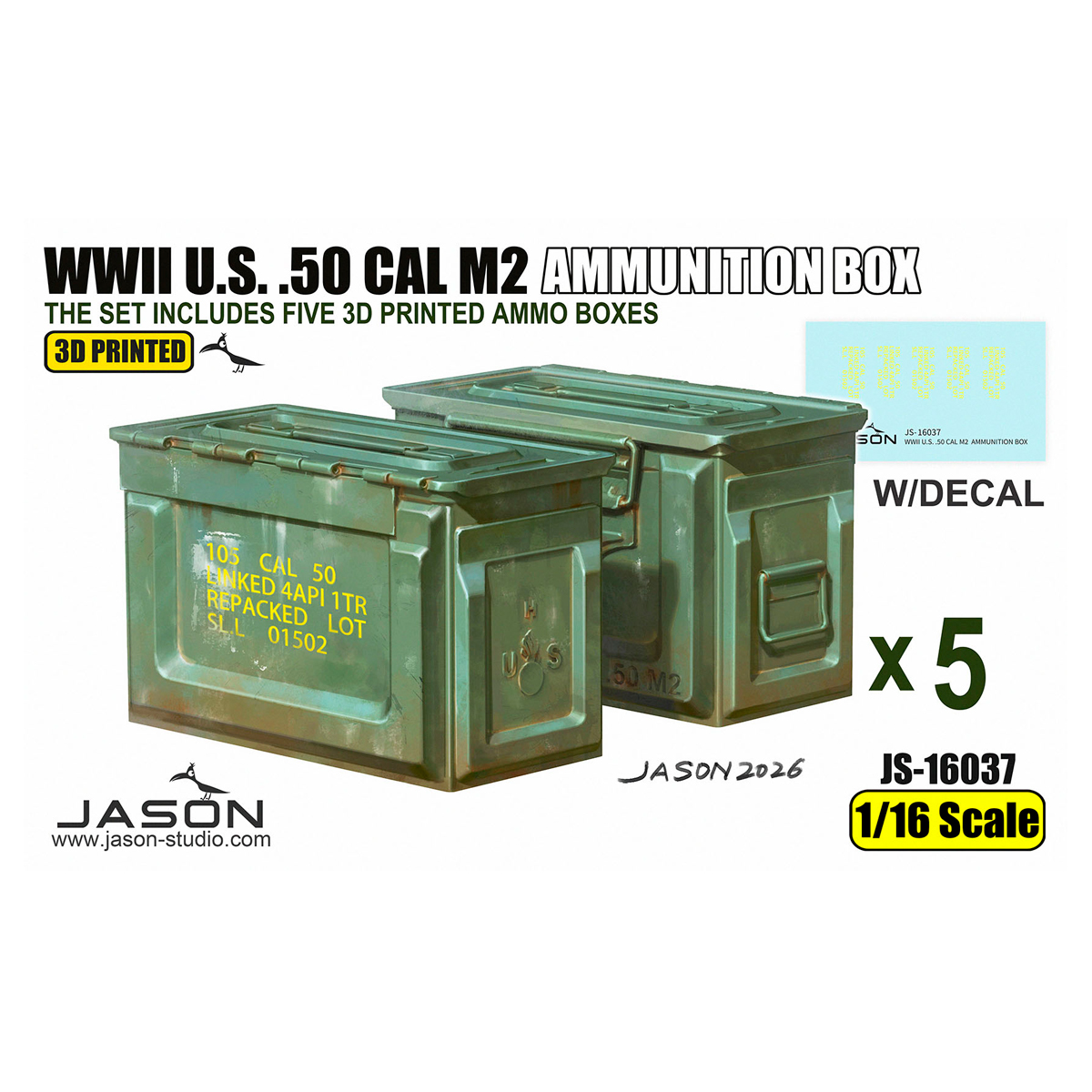 ak-interactive-1-16-scala-wwii-u-s-50-cal-m2-ammunition-box image 1