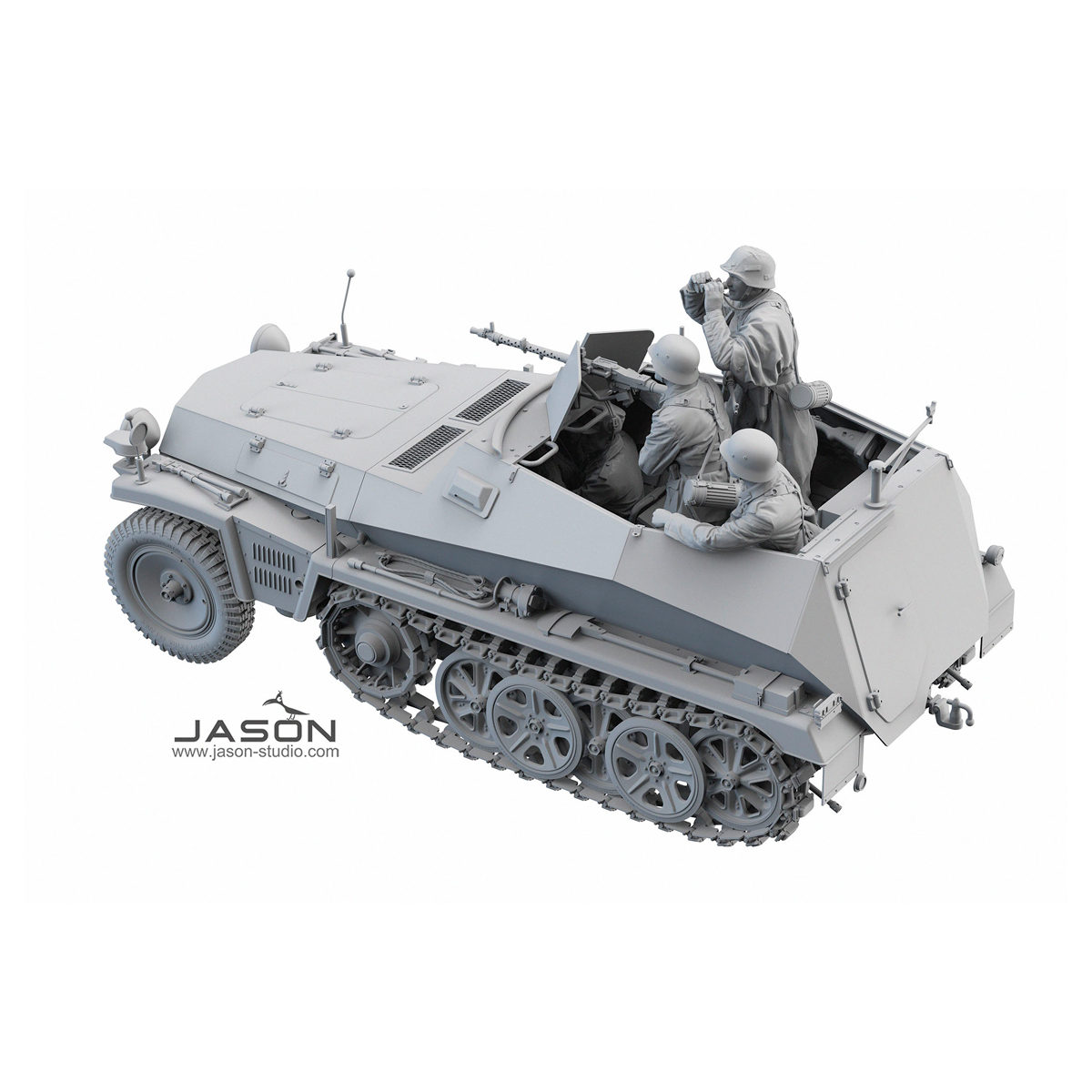 ak-interactive-equipaggio-sd-kfz-250-1-ausf-a-half-track-tedesco-in-scala-1-16 image 4