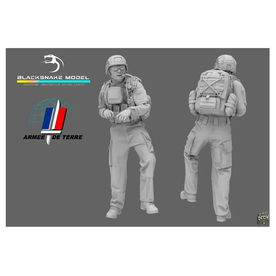 ak-interactive-soldato-francese-1-35-gunner-figura-modellismo-da-costruire image 1