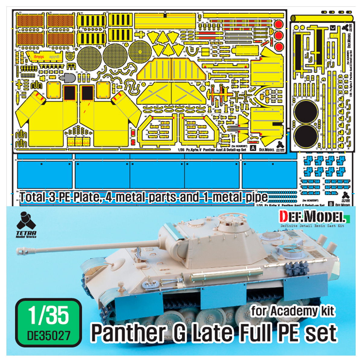 ak-interactive-set-di-dettaglio-in-fotoincisione-wwii-panther-g-per-kit-1-35 image 1