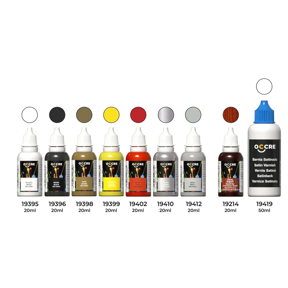 occre-pack-colori-acrilici-tram-milano-set-9-vasetti image 1