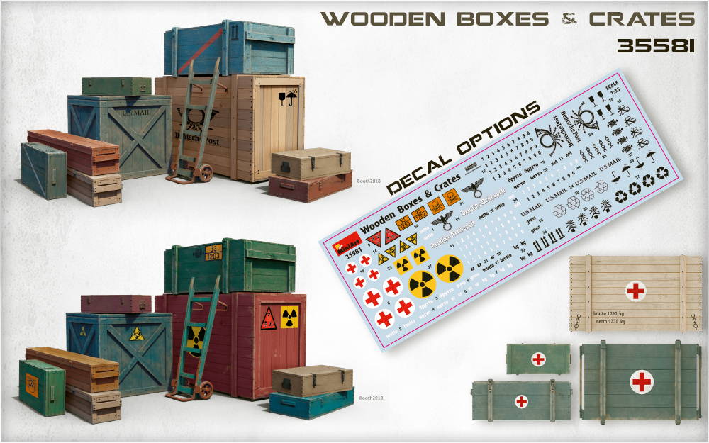 ak-interactive-1-35-wooden-boxes-crates-set-di-12-casse-in-legno-per-modellismo image 2