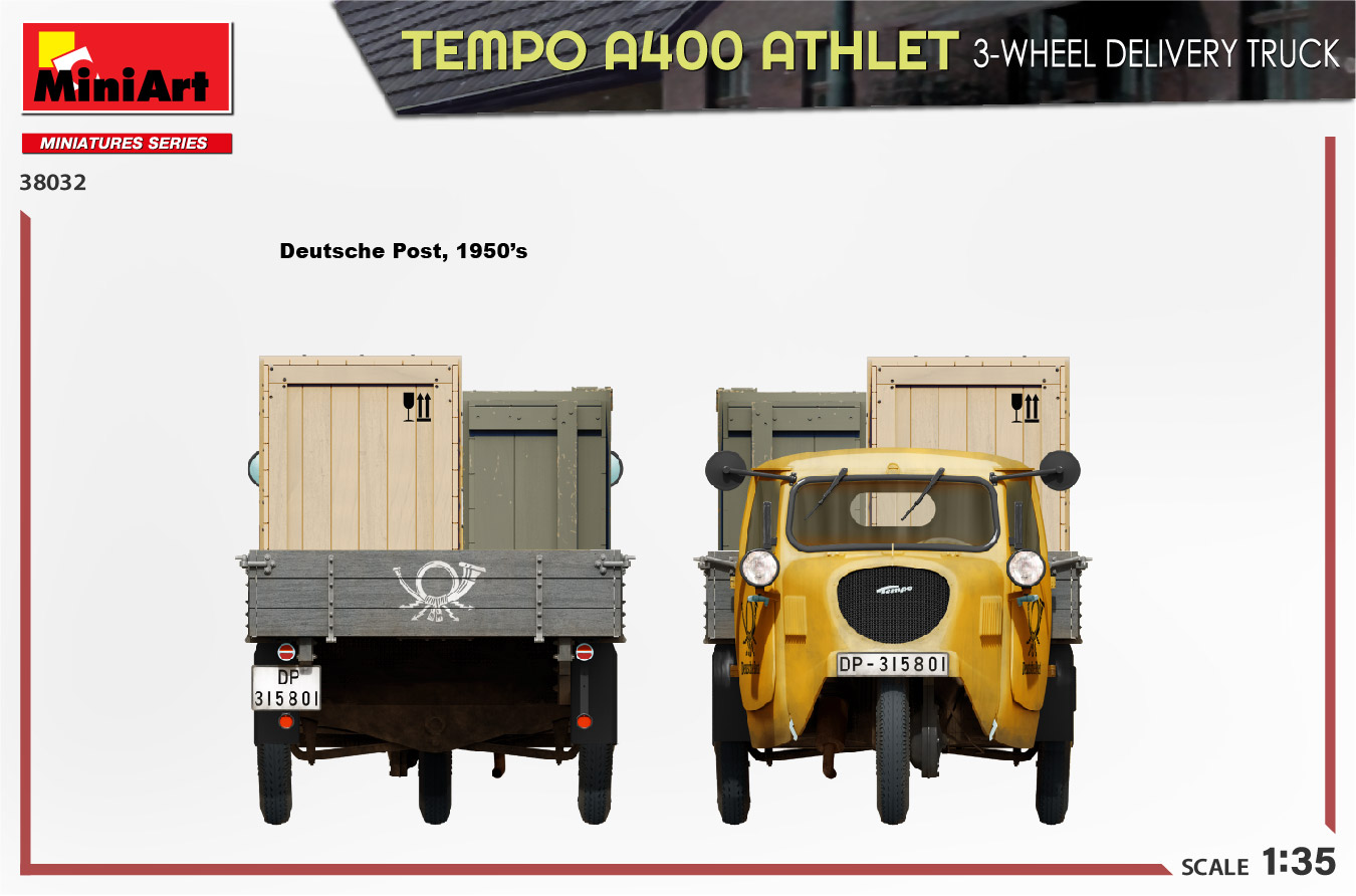 ak-interactive-tempo-a400-athlet-3-wheel-delivery-truck-kit-modellismo-1-35 image 3