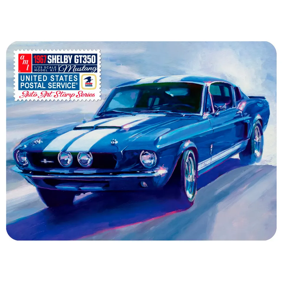 ak-interactive-1-25-1967-shelby-gt350-mustang-usps-auto-art-stamp-series-collect image 1
