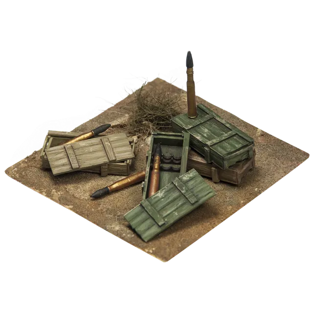 scale75-cajas-y-munici-n-para-tiger-complemento-diorama-1-35-in-resina image 1