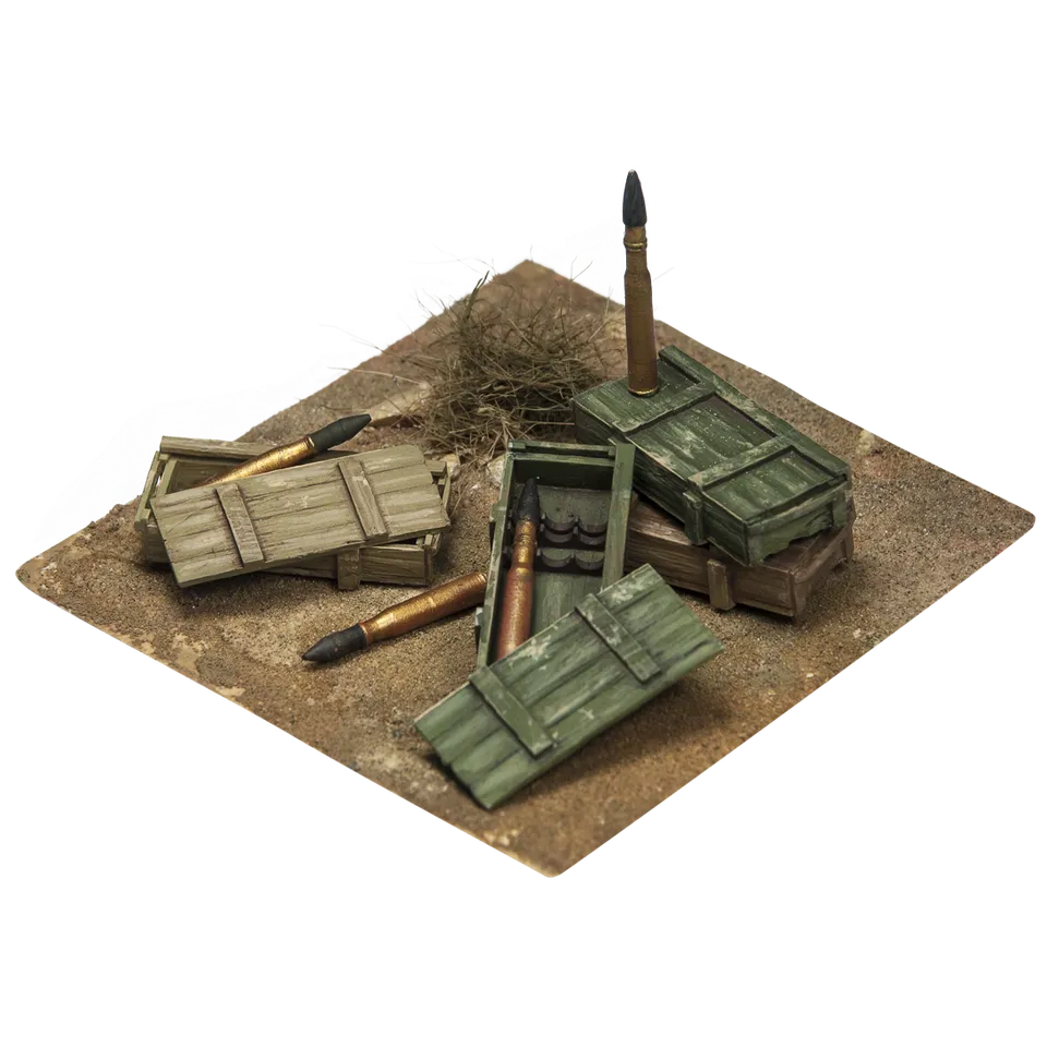 scale75-cajas-y-munici-n-para-tiger-complemento-diorama-1-35-in-resina image 1